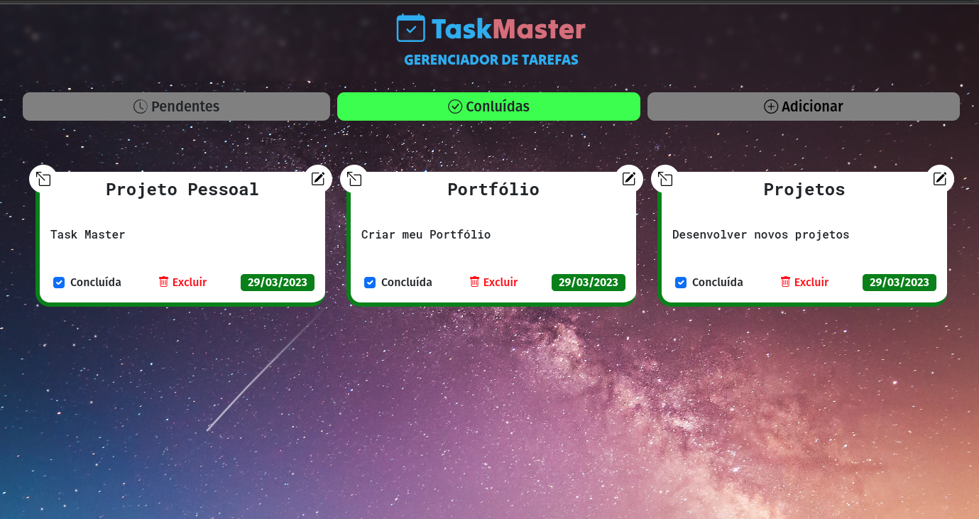 Task Master - Gerenciador de Tarefas 